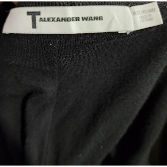 T by Alexander Wang Black Modal Ruched Twist Bubble Skirt | Stretch Pull-On | M - Picture 4 of 6